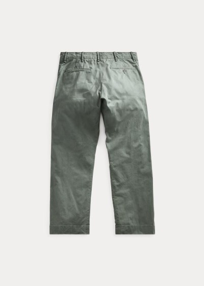 Pantalones Chinos Ralph Lauren Hombre Verde Oscuro Oliva - Cotton Field - SLVPK9735